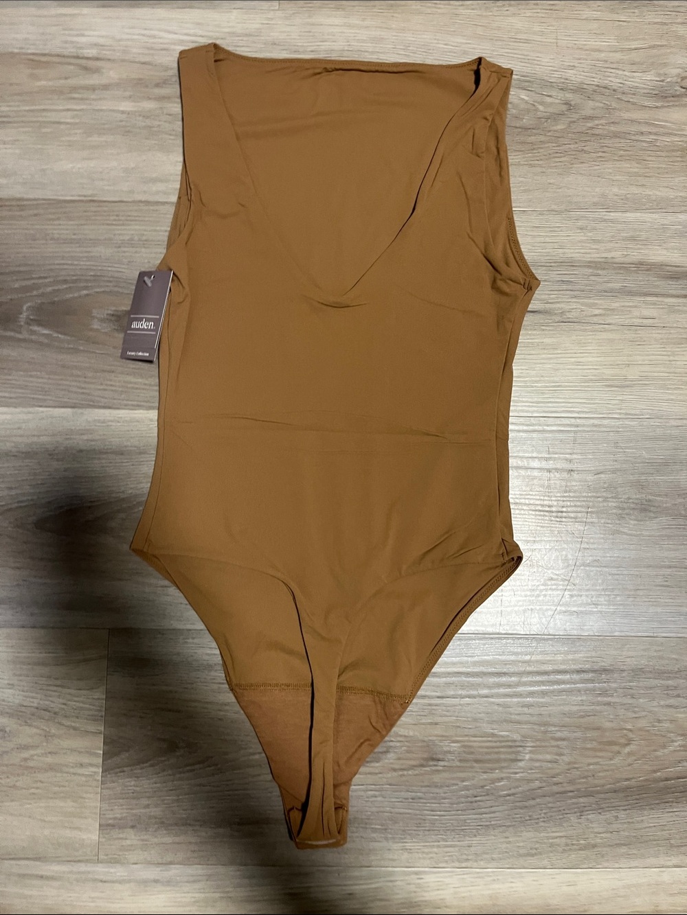 Auden Kids Sleeveless One-Piece Bodysuit - Warm Brown